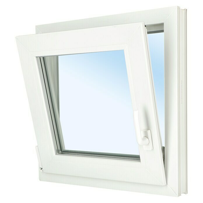 Solid Elements Kunststofffenster Eco Line (B x H: 50 x 50 cm, DIN Anschlag: Links, Weiß)