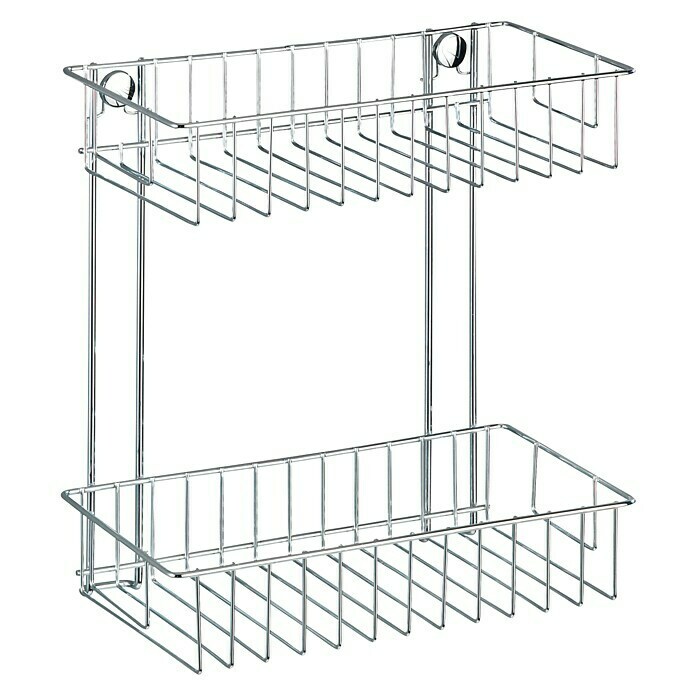 Wenko Classic DuschkorbL x B x H: 14 x 24 x 26 cm, Chrom, Verchromt Diagonal View