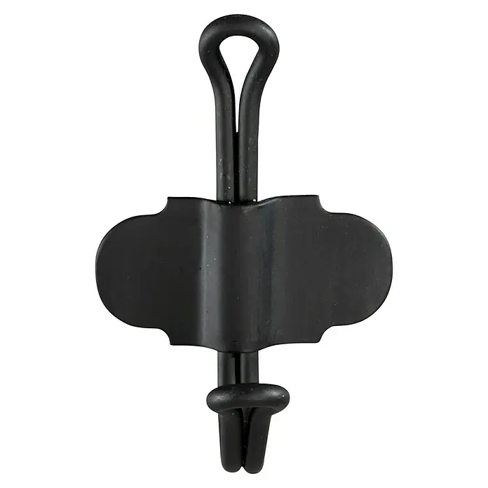 Wenko Handtuchhaken Nostalgie - 1 Stk., Schwarz, Metall - Schwarze Kunststoffkordelklemme mit doppeltem Haken. Die Kordelklemme ist ideal zum Befestigen von Kordeln und Schnüren.