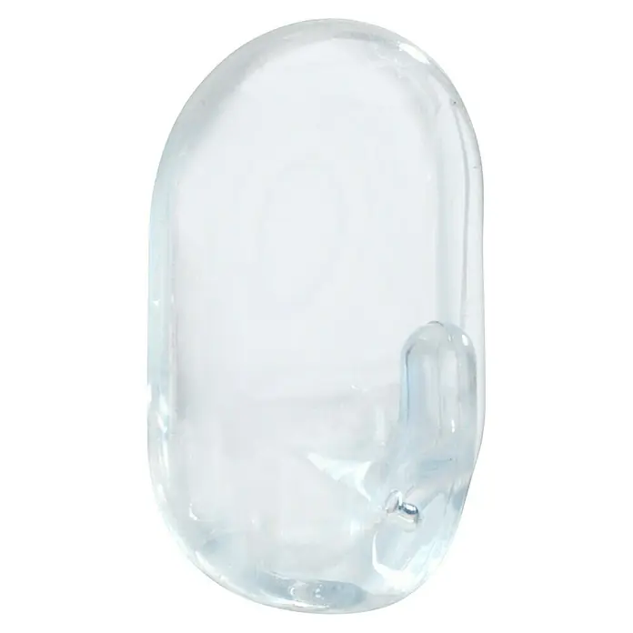 Wenko Handtuchhaken - 3 Stk., Transparent, Kunststoff - Transparenter, selbstklebender Wandhaken zur einfachen Aufbewahrung. Ideal für Küche, Bad oder Büro, ohne Bohren. Praktisch und unauffällig.