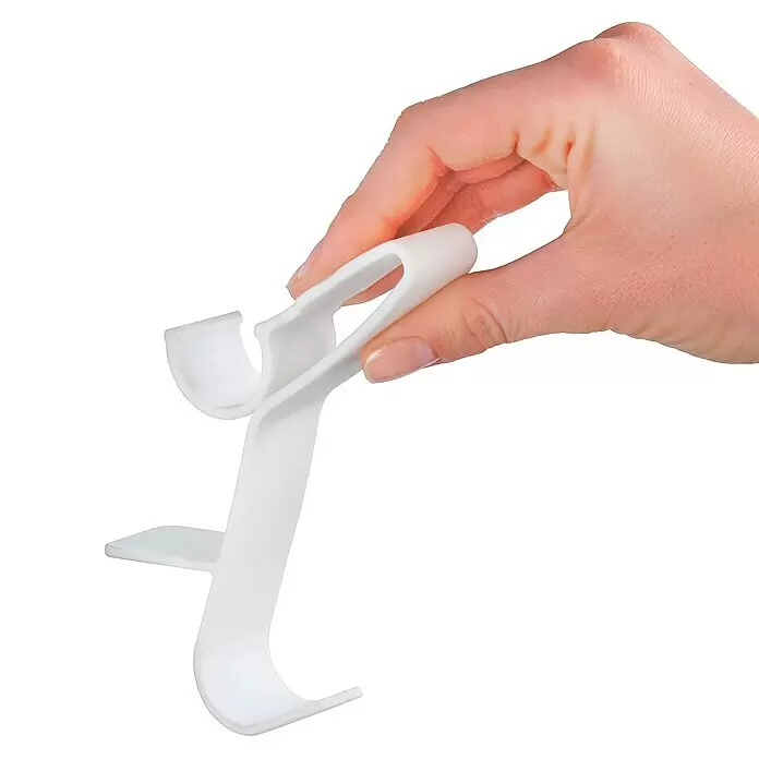 Wenko Universal Badheizkörper-Handtuchhaken Flexi - Weiß, 1 Stk., Geeignet für: Badheizkörper - Detailaufnahme