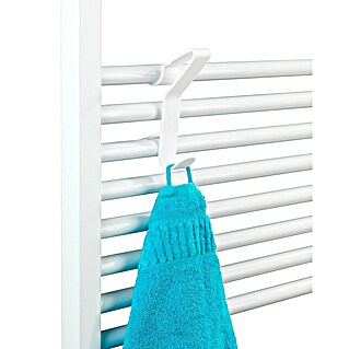 Wenko Universal Obešalna kljuka za kopalniški radiator Flexi (Bela, 1 kos, Primerno za: Kopalniški radiator)