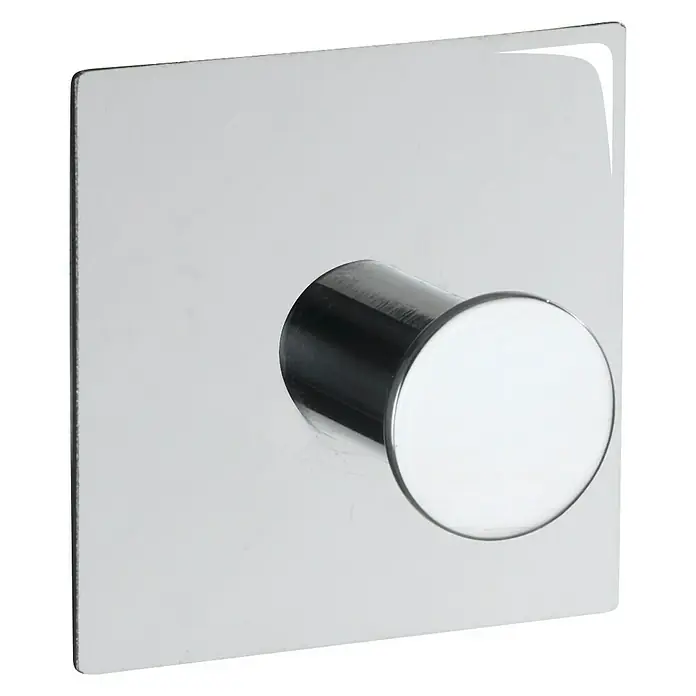 Wenko Handtuchhaken Accadia - 1 Stk., Edelstahl, Glänzend - Stylischer, quadratischer Wandhaken aus Chrom. Ideal für Bad oder Küche, bietet eine elegante Aufhängemöglichkeit für Handtücher oder Kleidung.