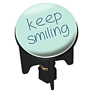 Wenko Design-Excenterstopfen Keep Smiling (Keep Smiling, Durchmesser: 3,9 cm)