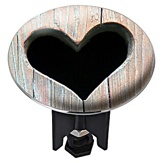 Wenko Dekorativni čep za umivaonik (Srce, Promjer: 6,2 cm)