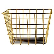 Wenko Bad-Aufbewahrungskorb Viana (L x B x H: 12 x 18 x 25 cm, Metall, Gold) | BAUHAUS