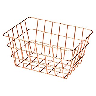 Wenko Bad-Aufbewahrungskorb Viana (L x B x H: 12 x 18 x 25 cm, Metall, Kupfer)