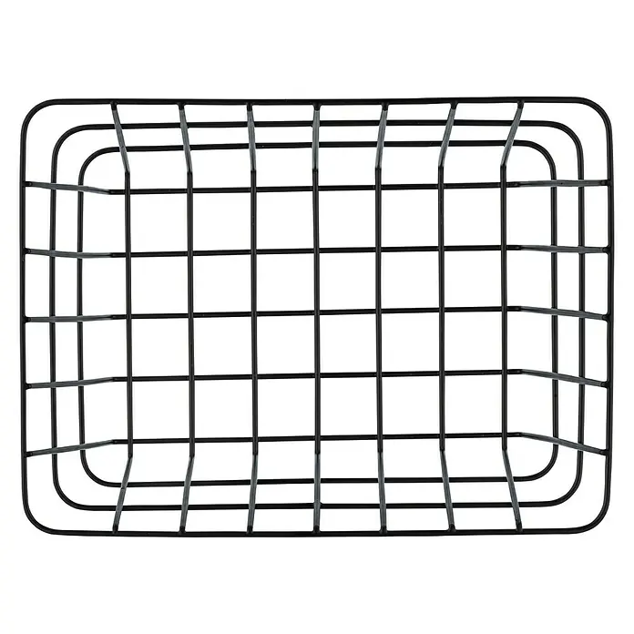Wenko Bad-Aufbewahrungskorb Viana - L x B x H: 12 x 18 x 25 cm, Metall, Schwarz - Metallkorb für Aufbewahrungslösungen, ideal für Ordnung und stilvolle Organisation im ganzen Haus mit seinem modernen Design.