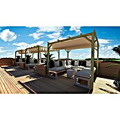 Pérgola con toldo corredero Eco (L x An: 400 x 300 cm, Natural) | BAUHAUS