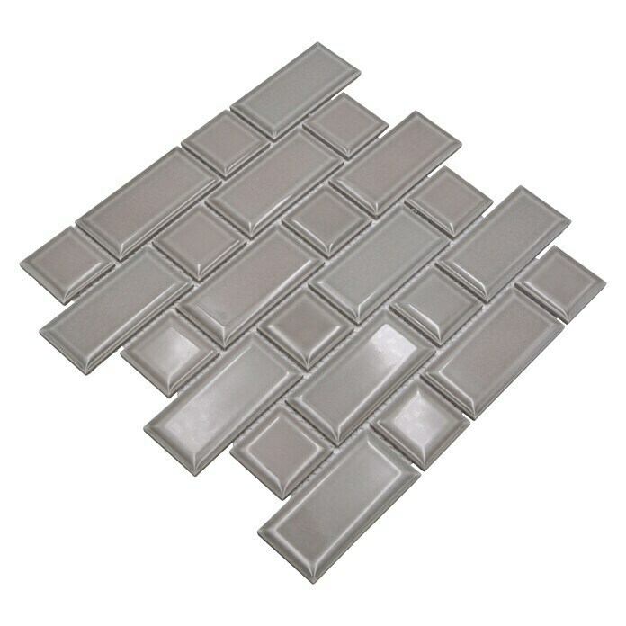 Mosaikfliese Metro Uni CG M04CM (29,4 x 29,1 cm, Grau, Glänzend)