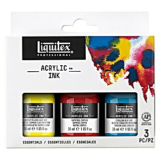 Liquitex Professional Set tekeninkt (Essentials, 3 st. x 30 ml, Fles met druppelpipet)