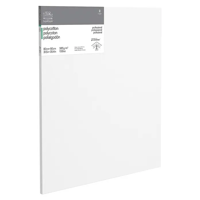 Winsor & Newton Keilrahmen Professionell - 80 x 90 x 2,1 cm, Baumwoll-Mischgewebe, 3-fach grundiert, Grammatur: 385 g/m², Mittelfein - Ein professioneller Winsor & Newton Keilrahmen aus Polycotton, 80x90cm, ideal für Künstler.