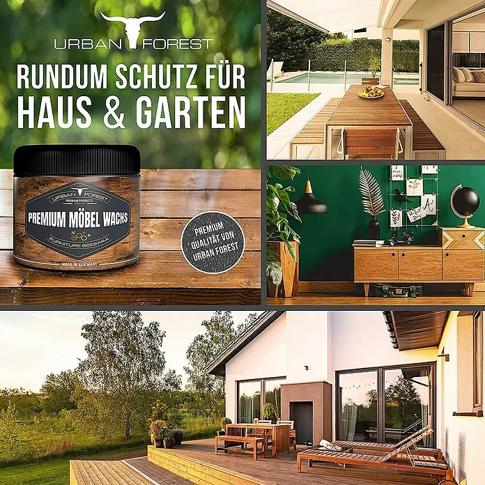 Urban Forest Premium Möbelwachs - 250 ml - Premium Möbelwachs von Urban Forest für Haus und Garten.