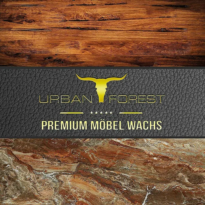 Urban Forest Premium Möbelwachs - 250 ml - Produktbild von Urban Forest Premium Möbelwachs, dargestellt auf Holz- und Marmoroberflächen, die Qualität und Vielseitigkeit betonen.