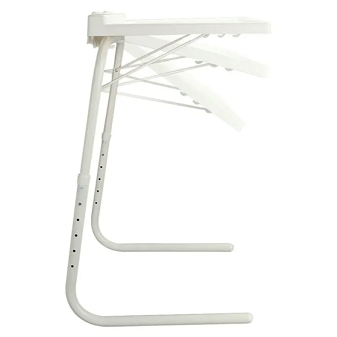 Mesa auxiliar Table Express - L x An x Al: 40 x 52 x 77 cm, Blanco - Mesa auxiliar plegable y ajustable en blanco. Ideal para comidas o como superficie de almacenamiento, fácil de guardar y de uso flexible.
