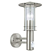 Eglo Wandlamp voor buiten Lisio met sensor (60 W, 17,5 x 22,5 x 36 cm, Roestvrij staal, IP44) | BAUHAUS