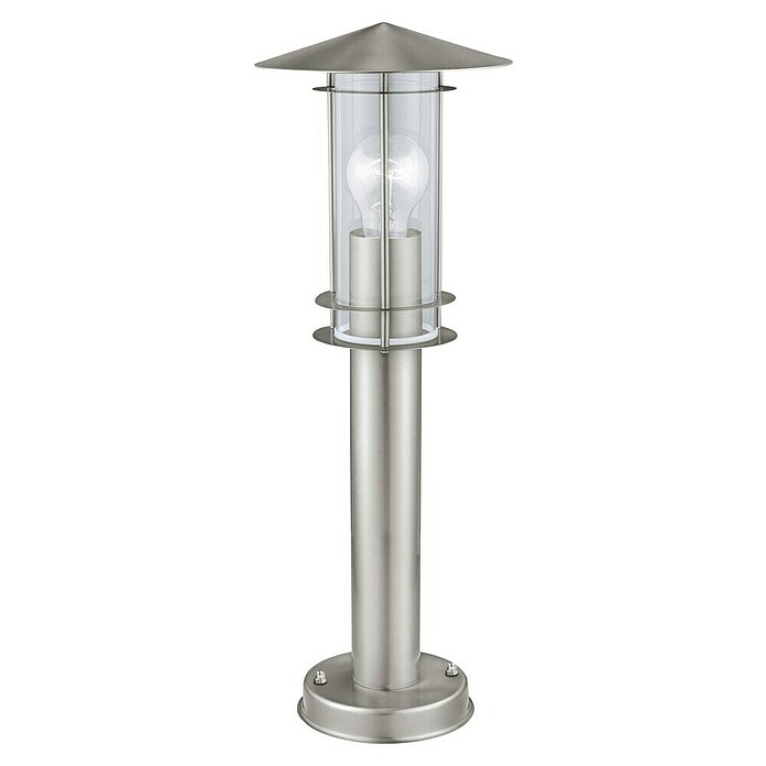 Eglo Sokkellamp voor buiten Lisio (60 W, Kleur behuizing: Roestvrij staal, Helder, 17,5 x 17,5 x 50 cm, Zonder lichtbron) | BAUHAUS