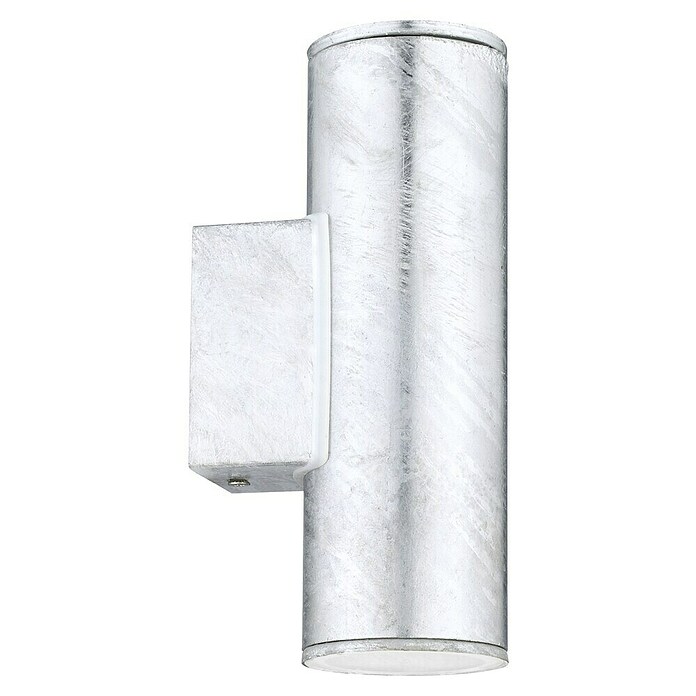 Eglo Riga Wandlamp voor buiten 4 (6 W, 9,5 x 6,5 x 20 cm, Zwart / Zilver, IP44) | BAUHAUS