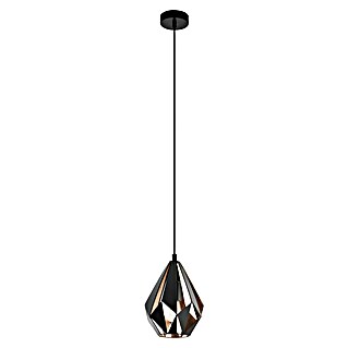 Eglo Hanglamp Carlton 1 (60 W, Zwart/Koper, E27)