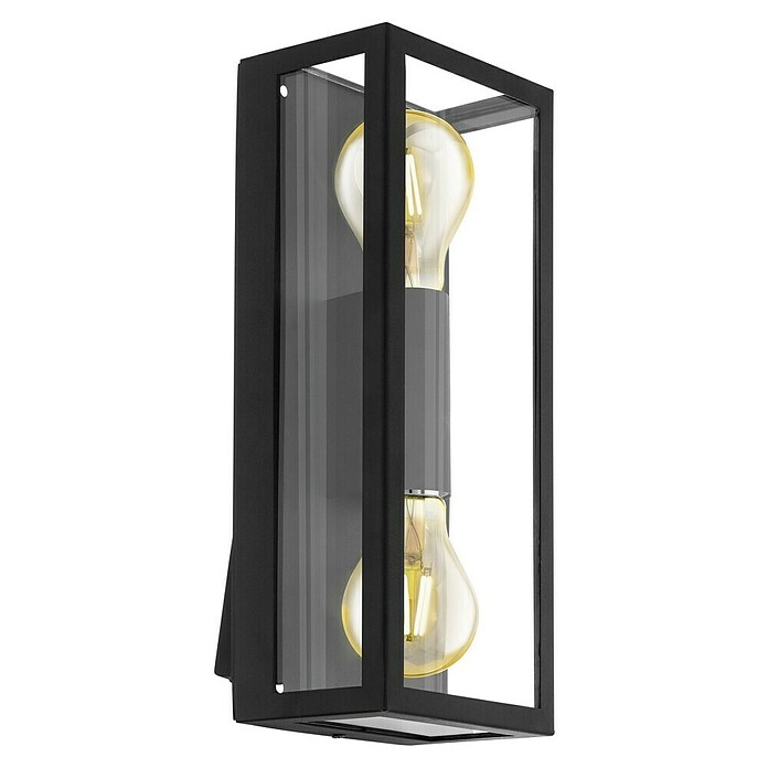 Eglo Wandlamp voor buiten Alamonte 1 (120 W, 15 x 10 x 38 cm, Zwart, Helder, IP44) | BAUHAUS