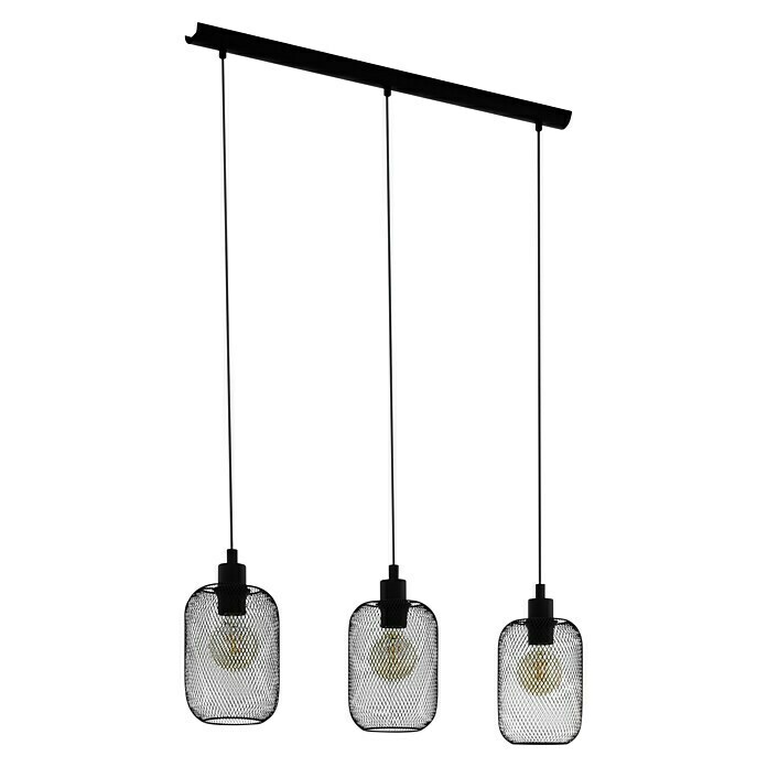 Eglo Wrington Pendelleuchte (60 W, L x B x H: 74 x 15 x 11 cm, Schwarz, E27) | BAUHAUS
