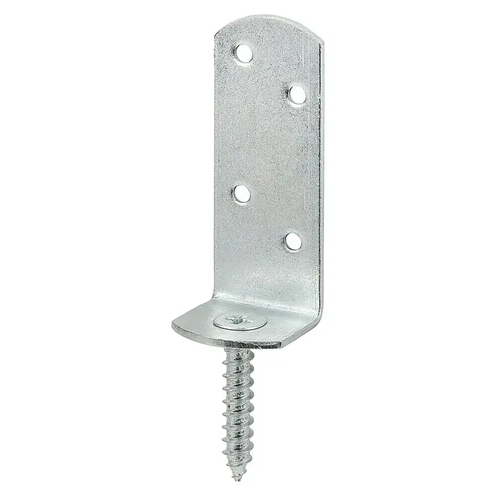 Stabilit Flechtzaunbeschlag - L x B x H: 32 x 30 x 70 mm, Verzinkt - Winkelverbinder mit Schraube zur Befestigung von Holzkonstruktionen, ideal für Heimwerkerprojekte und professionelle Anwendungen.