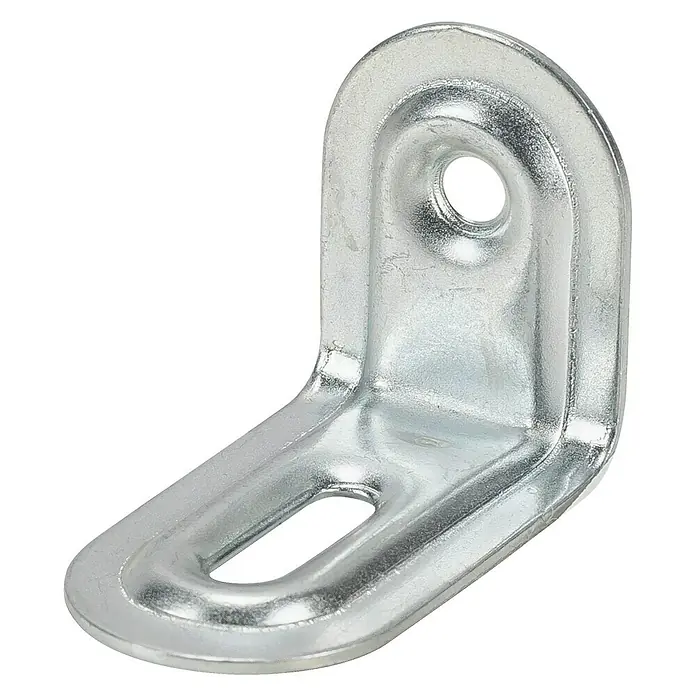Stabilit Verstellwinkel - L x B x H: 39 x 28 x 22 mm, Silber - Winkelverbinder aus Metall, verzinkt, mit Löchern. Ideal für stabile Verbindungen im Möbelbau oder zur Befestigung von Regalen.