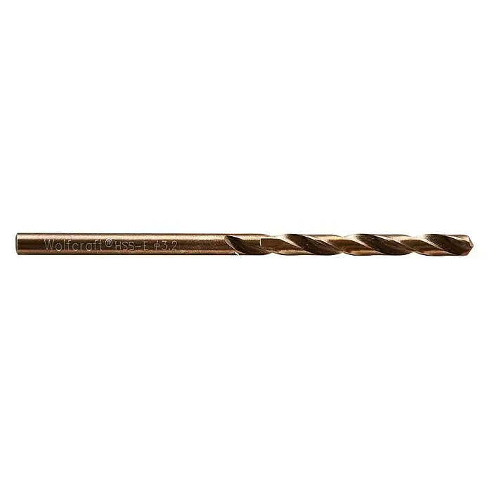 Wolfcraft Metallbohrer - 1 Stk., Durchmesser Bohrer: 3,2 mm, HSS-Co - Wolfcraft HSS-E Spiralbohrer, ideal für präzise Bohrungen in Metall und Stahl, Durchmesser 3.2 mm, für den professionellen Einsatz.