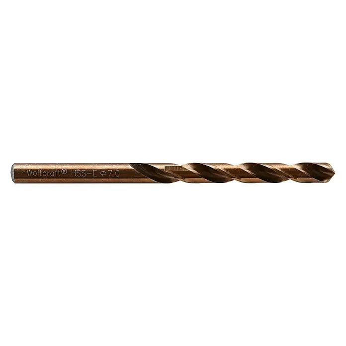 Wolfcraft Metallbohrer - 1 Stk., Durchmesser Bohrer: 7 mm, HSS-Co - Wolfcraft HSS-E Spiralbohrer, Durchmesser 7.0 mm, für präzise Bohrlöcher in Metall und Kunststoff.