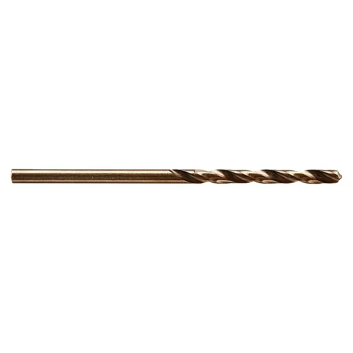 Wolfcraft Metallbohrer - 1 Stk., Durchmesser Bohrer: 2,5 mm, HSS-Co - Detailaufnahme eines spiralverzahnten Metallbohrers. Das Werkzeug zeichnet sich durch seine robuste Bauweise und präzise Schneide aus.