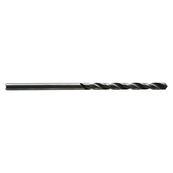 Wolfcraft Metallbohrer rollgewalzt - 1 Stk., Durchmesser Bohrer: 2,5 mm - Nahaufnahme eines Spiralbohrers mit einer spiralförmigen Schneide, ideal zum Bohren präziser Löcher in verschiedenen Materialien.