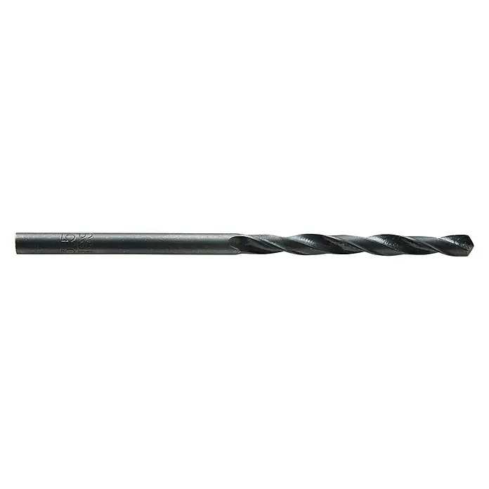 Wolfcraft Metallbohrer rollgewalzt - 1 Stk., Durchmesser Bohrer: 3 mm - Das Bild zeigt einen Spiralbohrer, ein Werkzeug zum Bohren von Löchern in verschiedene Materialien. Er ist aus Metall und hat eine spiralförmige Schneide.