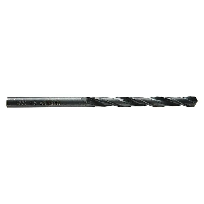 Wolfcraft Metallbohrer rollgewalzt - 1 Stk., Durchmesser Bohrer: 4,5 mm - Ein Wolfcraft HSS 4.5 Spiralbohrer für präzise Bohrarbeiten in Metall und anderen Materialien. Hochwertige Verarbeitung für lange Lebensdauer.
