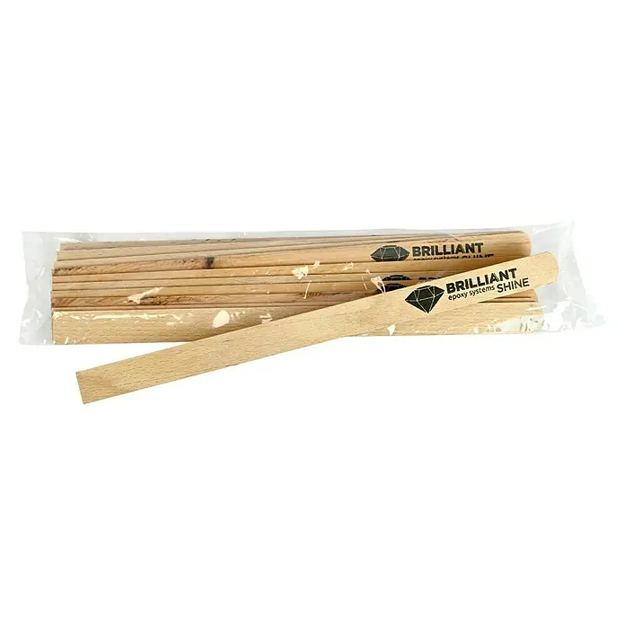 Rührstäbe Brilliant Shine - 10 Stk., Holz, Geeignet für: Epoxidharz - Holzstäbchen zum Mischen von Epoxidharzsystemen. Ideal für genaue Mischverhältnisse und einfaches Auftragen.