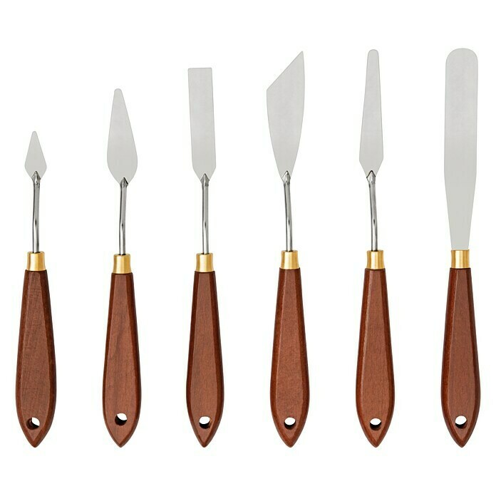 Liquitex Basics Malmesser-Set6 -tlg., Metall Front View