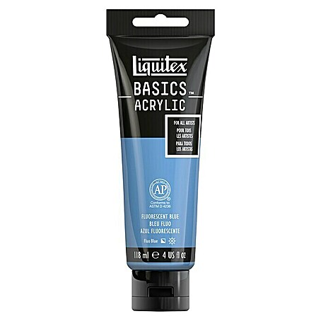 Liquitex Basics Acrylfarbe (Blau Fluoreszierend, 118 ml)