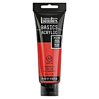 Liquitex Basics Acrylfarbe (Rot Fluoreszierend, 118 ml)