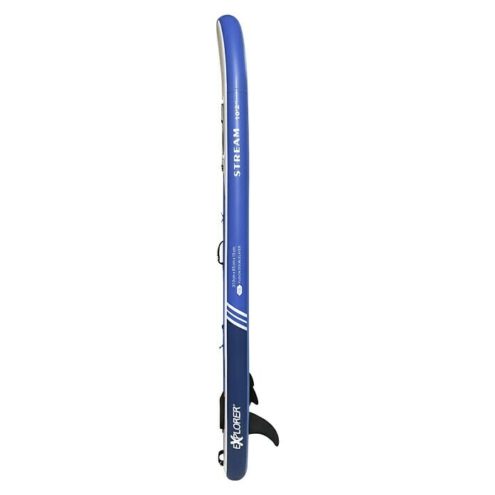 Explorer SUP-Board-Set Stream 10.2L x B x H: 310 x 85 x 15 cm, Nutzlast: 160 kg, Aufblasbar, Blau/Weiß Left Side View