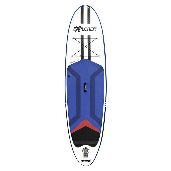 Explorer SUP-Board-Set Stream 10.2L x B x H: 310 x 85 x 15 cm, Nutzlast: 160 kg, Aufblasbar, Blau/Weiß Top View