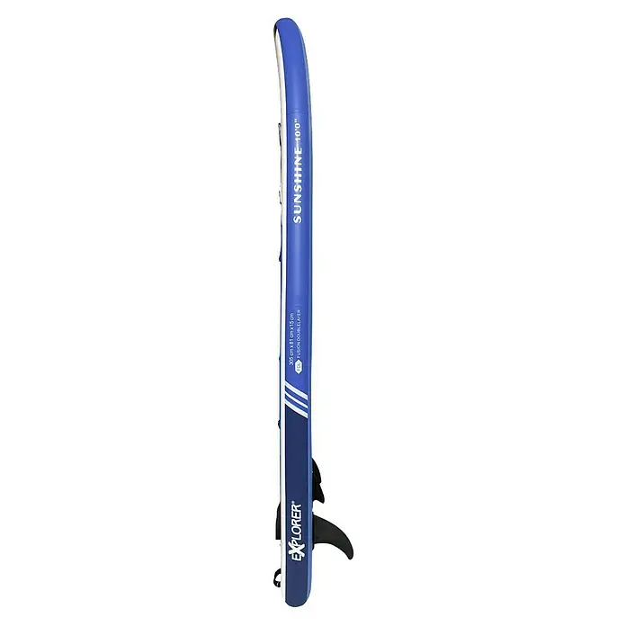 Explorer SUP-Board-Set Sunshine 10.0 - L x B x H: 305 x 81 x 15 cm, Nutzlast: 150 kg, Aufblasbar, Blau/Weiß - Aufblasbares Stehpaddelbrett "Explorer Sunshine 10'0", blau mit weißem Rand, ideal für Wassersport und Freizeitaktivitäten.