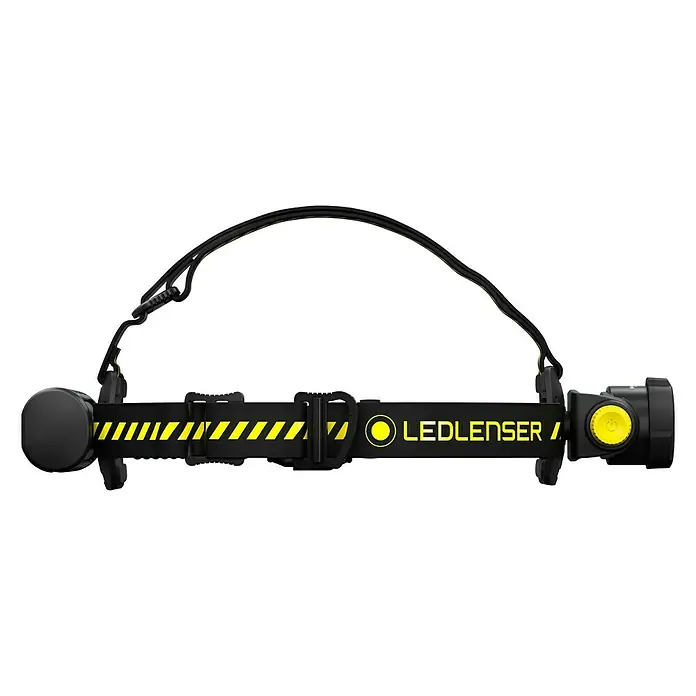 Ledlenser Stirnlampe H7R Work - 15 lm - 1.000 lm, IP67 - LED-Stirnlampe in Schwarz und Gelb, mit verstellbarem Kopfband, ideal für Outdoor-Aktivitäten und Abenteuer.