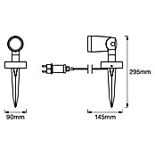 Ledvance Smart+ LED-Gartenspot Garten Spottwallspike 7W RGBW (29,5 x 9 x 25 cm) | BAUHAUS