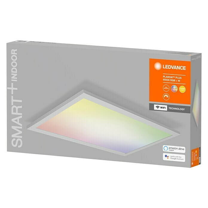 Ledvance Smart+ WiFi LED-Panel Planon PlusL x B x H: 595 x 300 x 56 mm, Weiß, RGBW Diagonal View