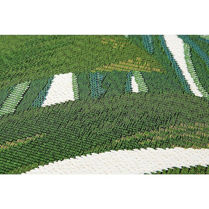 Tappeto Kubana bianco verde 180 x 123 cm