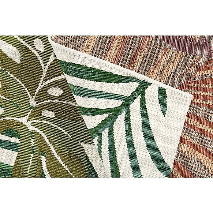 Outdoorteppich Kubana Weiss Grün 180 x 123 cm