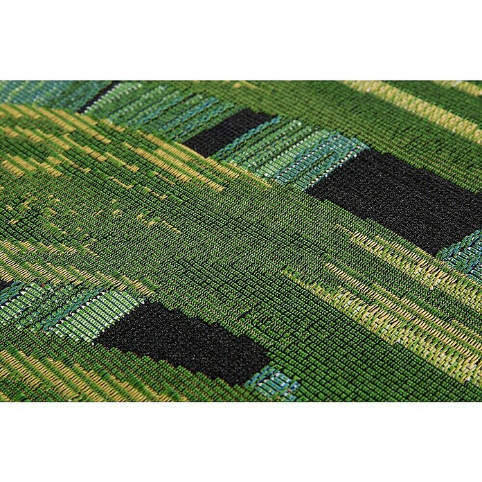 Tappeto Kubana nero verde 230 x 160 cm