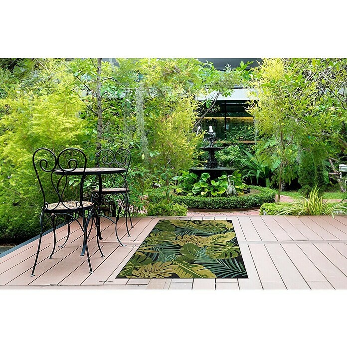 Outdoorteppich Kubana Schwarz Grün 230 x 160 cm