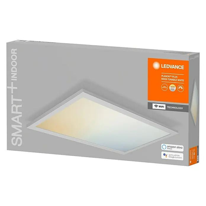 Ledvance Smart+ WiFi LED-Panel Planon Plus - L x B x H: 595 x 300 x 56 mm, Weiß, Warmweiß - Das LEDVANCE Planon Plus 60x30 tunable white Panel für Smart Indoor, kompatibel mit Amazon Alexa und Google Assistant.