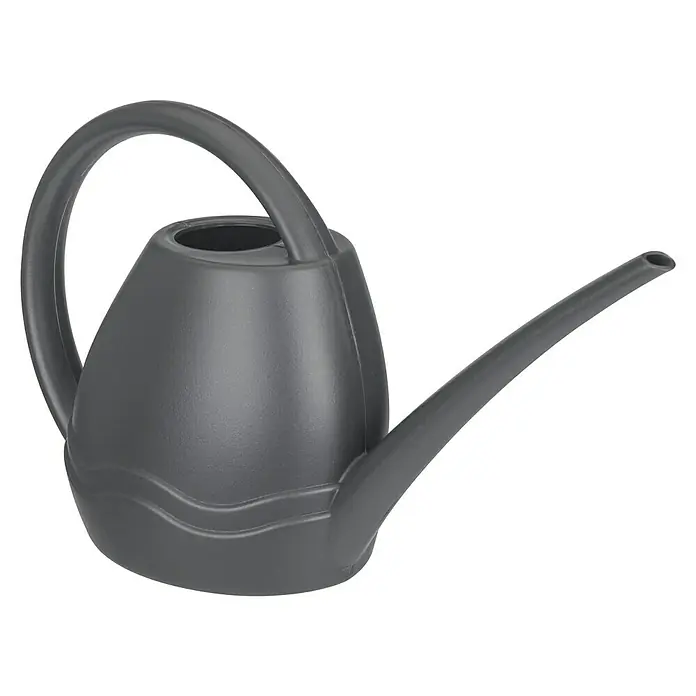 Elho Regadera Aquarius - Antracita, 3,5 l - Regadera gris con pico largo, ideal para plantas de interior y jardín. Diseño práctico para un manejo fácil.