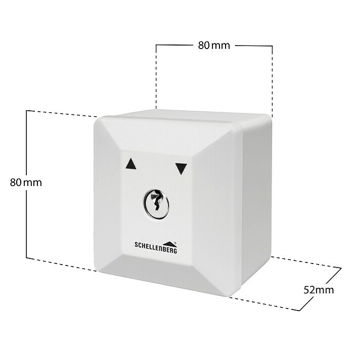 Schellenberg SchlüsselschalterPassend für: Schellenberg Garagen- und Außentorantriebe, Aufputzmontage Sketch